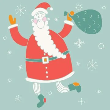 Vector happy new year hand drawn illustration Stock Illustration
