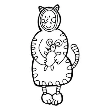Vector happy new year hand drawn illustration Stock Illustration