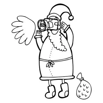 Vector happy new year hand drawn illustration Stock Illustration