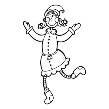 Vector happy new year hand drawn illustration Stock Illustration