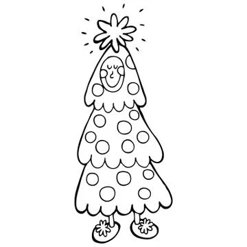 Vector happy new year hand drawn illustration Stock Illustration