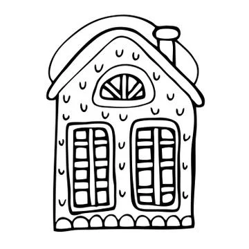 Vector happy new year hand drawn illustration Illustrazione stock