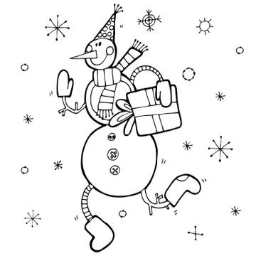 Vector happy new year hand drawn illustration Stock Illustration