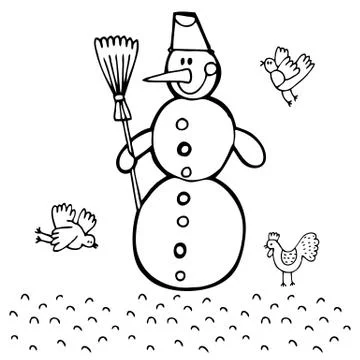 Vector happy new year hand drawn illustration Stock Illustration