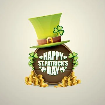 Vector happy saint patricks day label 库存插图