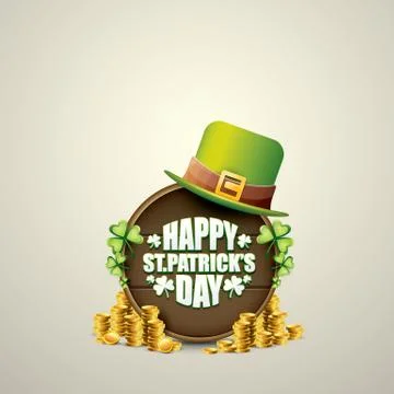 Vector happy saint patricks day label 스톡 일러스트