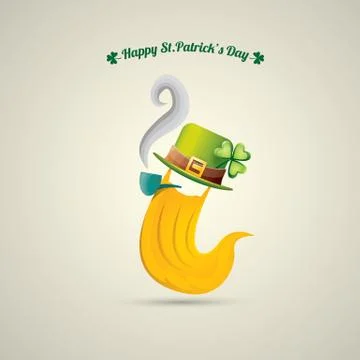 Vector happy saint patricks day label Illustrazione stock