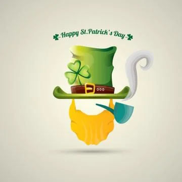 Vector happy saint patricks day label Stock Illustration