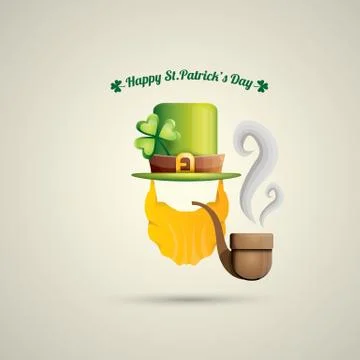 Vector happy saint patricks day label Stock-Illustration