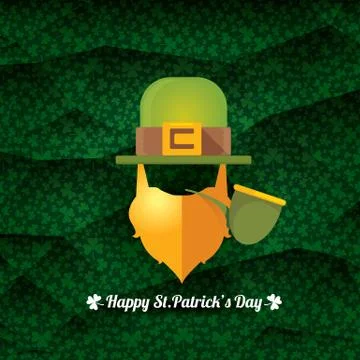 Vector happy saint patricks day label Illustrazione stock