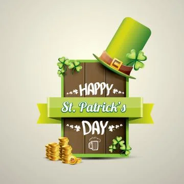 Vector happy saint patricks day label Stock-Illustration