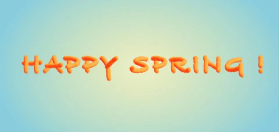 Vector Happy spring in fur Stock Illustration