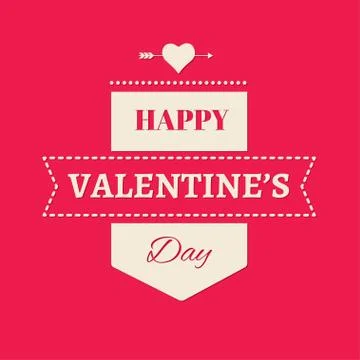 Vector happy valentines day card Stock Illustration