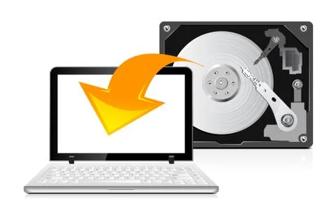 Vector hard disk drive icon Stock Illustration
