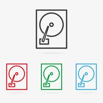 Vector hard drive icon Stock Illustration