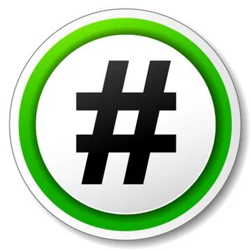 Vector hashtag icon Stock Illustration