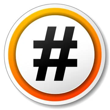 Vector hashtag icon Stock Illustration