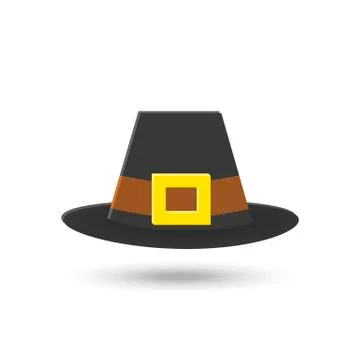 Vector hat black icon Stock Illustration