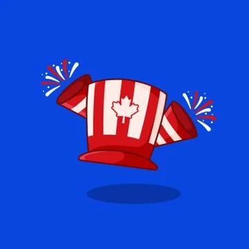 Vector hat canada with party element Stock Illustration