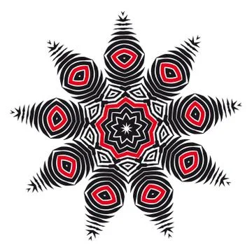 Vector hatched ornament Stock Illustration