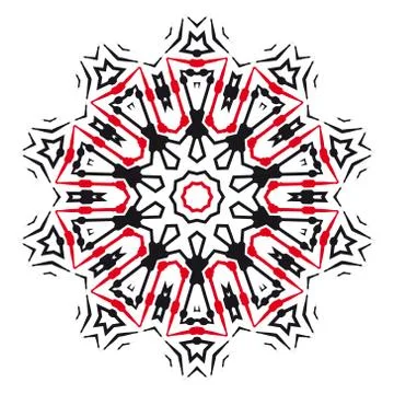 Vector hatched ornament Illustrazione stock