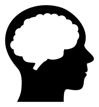 Vector Head Brain Flat Icon Symbol Illustrazione stock