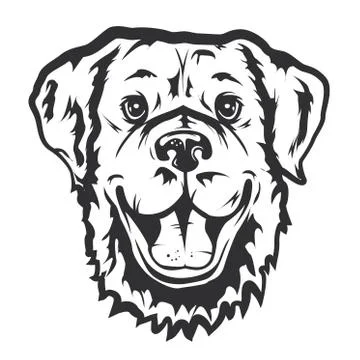 Vector of a head dog logo in a flat style Stock Illustration