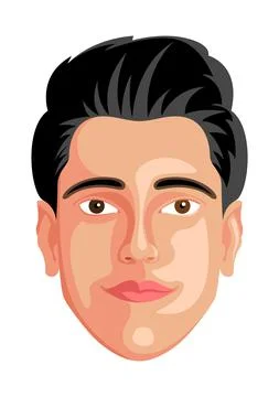 Vector head in graphic style Illustrazione stock