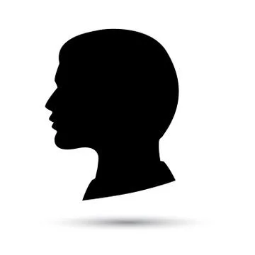 Vector head icon isolated on white background. Stock Illustration