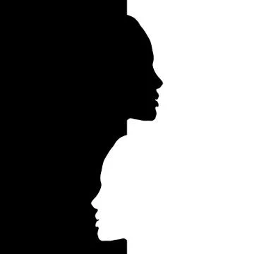 Vector head silhouettes Stock Illustration