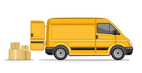 Vector header for Delivery Van Stock Illustration