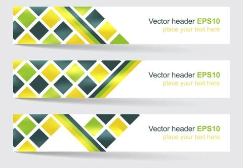 Vector header or banner with square pattern 库存插图