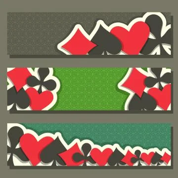 Vector headers for Poker Stock Illustration
