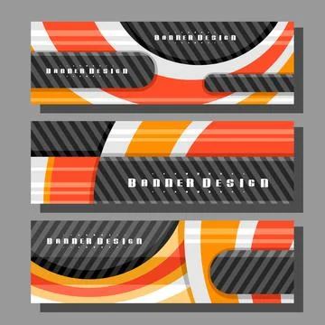 Vector Headers Set Stock Illustration
