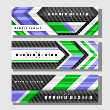 Vector Headers Set Illustrazione stock