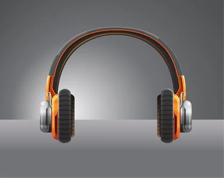 Vector headphone. Stock Illustration