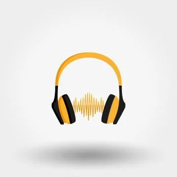 Vector headphones icon Stock Illustration