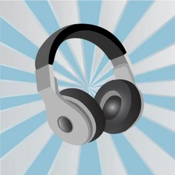 Vector headphones Illustrazione stock