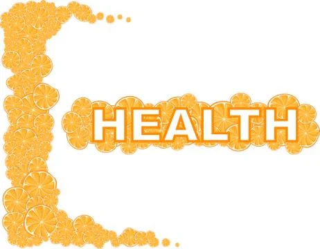 Vector health frame with orange Stock Illustration
