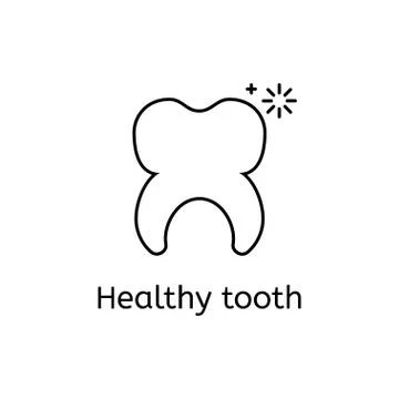 Vector healthy tooth on a white background Stock Illustration