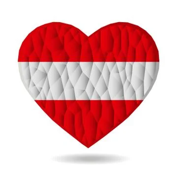 Vector - Heart of the Austrian flag. Love is a symbol of Australia. Heart flag Illustrazione stock