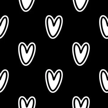 Vector heart background. Geometry pattern batik graphic. Hand drawn 스톡 일러스트