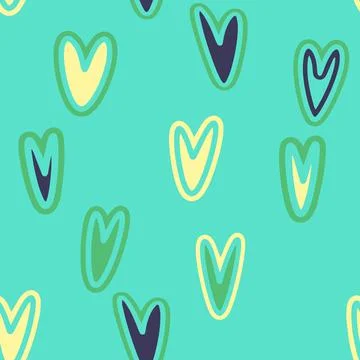 Vector heart background. Geometry pattern batik graphic. Hand drawn Illustrazione stock