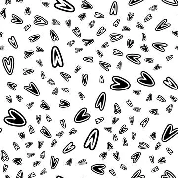 Vector heart background. Geometry pattern batik graphic. Hand drawn Stock Illustration
