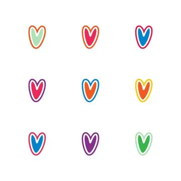 Vector heart background. Geometry pattern batik graphic. Hand drawn 스톡 일러스트