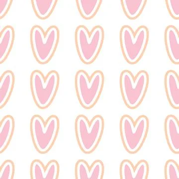 Vector heart background. Geometry pattern batik graphic. Hand drawn 스톡 일러스트