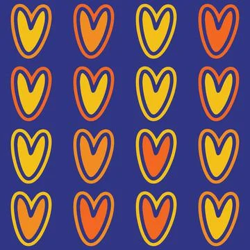 Vector heart background. Geometry pattern batik graphic. Hand drawn Stock Illustration