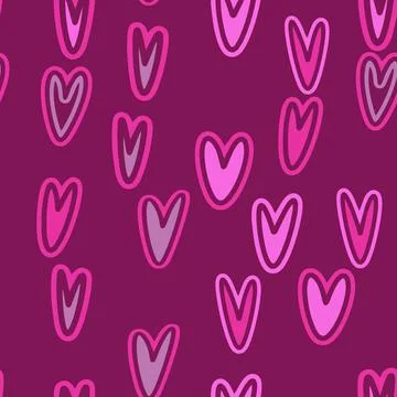 Vector heart background. Geometry pattern batik graphic. Hand drawn Stock Illustration