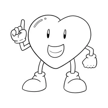 Vector of heart cartoon Stock Illustration