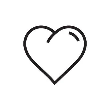 Vector Heart Icon cartoon Stock Illustration
